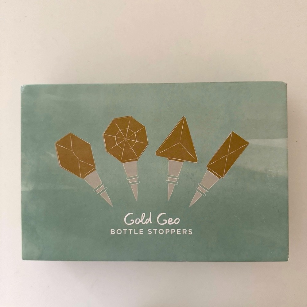 Gold Geo Bottle Stoppers